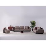 Sofa 4 Seater RT Bordeaux Bordo Deri - Image 6