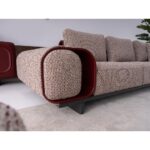 Sofa 4 Seater RT Bordeaux Bordo Deri - Image 5