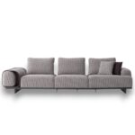 Sofa 4 Seater RT Bordeaux Oscar 62 Grey
