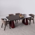 Dining Set RT Bordeaux 1+6 Bordo Deri