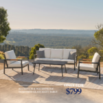 Outdoor Sofa Set CC C-J24001 Grey +Cush Off White